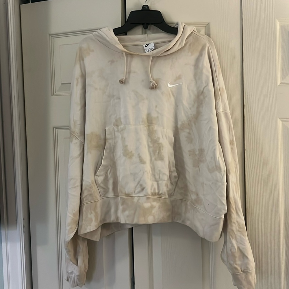 Nike oversized hoodie tan XL